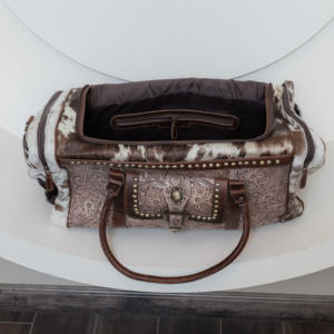 Grand sac de voyage fait à la main nouveau sac de week-end personnalisé en cuir de vachette pleine fleur pour les vacances - Product Image 6