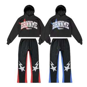 ชุดวอร์ม100% มีฮู้ดสำหรับผู้ชายชุดวอร์มผ้าฟลีซชุดวอร์มชุดวิ่งชุดวิ่งชุดวิ่งชุดวิ่งชุดวอร์มกางเกงขาบานและแบบกำหนดเอง - Product Image 4