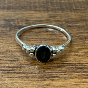Black Onyx Statement <b>Ring</b> for <b>Men</b> 1.4 Grams Platinum Gemstone Geometric Design Rhodium Plating Everyday Wear - Product Image 1