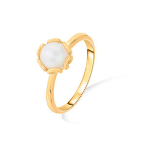 แหวนทองไข่มุกเดซี่-แหวนมุกหรูหราสำหรับผู้หญิง - Product Image 4