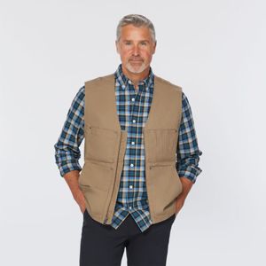 Durable Mens Grit Work Vest With Multiple Pockets - Perfect For Outdoor And Construction Work