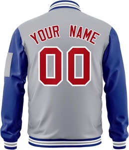 Veste universitaire avec couleurs contrastées nom d'équipe personnalisé numéro broderie personnalisé collège Bomber Letterman veste livraison directe - Product Image 2