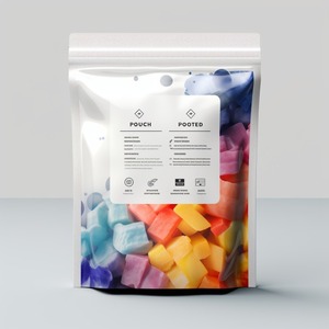 Sacs Doypack en Mylar de qualité alimentaire, blanc mat, résistant à l'humidité, pour bonbons, avec fermeture éclair, poche debout, impression en gravure sur feuille d'aluminium - Product Image 2