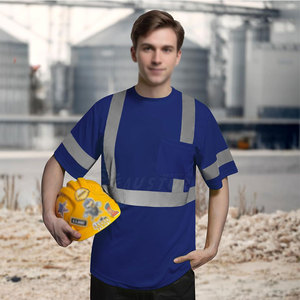 Vente en gros de t-shirts haute visibilité de sécurité vêtements de travail à la mode réfléchissants vêtements de t-shirt haute visibilité à vendre - Product Image 4