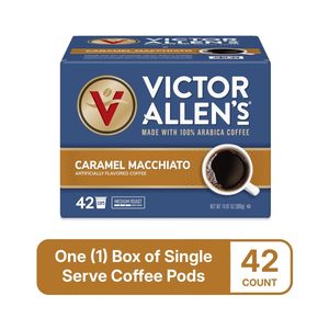 Victor Allen's Coffee Caramel Macchiato Flavored, Medium Roast, 42 Count, Single Serve Coffee Pods - Product Image 3