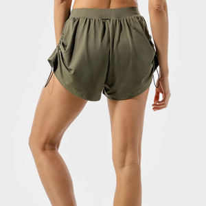 <b>Women's</b> Plus Size Sports <b>Shorts</b> Mesh Stitching Breathable Yoga Pants <b>Elastic</b> <b>Waist</b> Anti-Light Fitness <b>Shorts</b> Mid <b>Waist</b> Spandex - Product Image 3