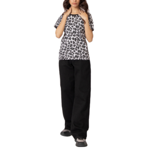 Camisetas de Cuello Redondo Antiarrugas Tejidas para Mujer, Mezcla de Algodón, Tejido Suave y Transpirable, Ropa Casual de Uso Diario, Tops para Mujer - Product Image 1