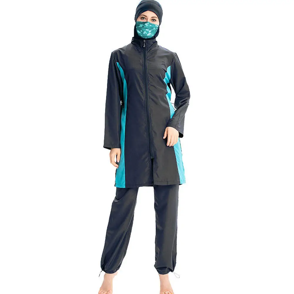 공식 이슬람 여성 비치웨어 수영복 제조 업체 히잡으로 고급 수영복 커버