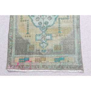 Tapis turc 1,8 x 3,2 pieds, tapis vintage, tapis marocain vert en laine - Product Image 5