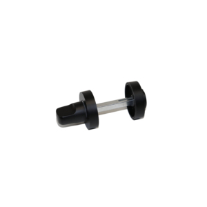 Set di 5 serrature per mobili con rosetta rotonda di diametro 35 mm Zamak nero per porte interne - Product Image 3