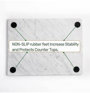 Tabla de cortar de verduras de sombra blanca y gris, superficie duradera elegante para corte de cocina, fácil de limpiar, aspecto moderno elegante - Product Image 3