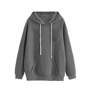 Sweat à capuche 100% coton imprimé solide sweat-shirt polaire doux pour l'hiver vêtements de sport respirants pour tenue décontractée en plein air - Product Image 3