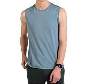 Logo personnalisé conception OEM impression séchage rapide sans manches t-shirt hauts fitness gym sport vêtements de sport homme col rond débardeur hommes - Product Image 6