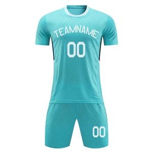 Maillot de football personnalisé de haute qualité 100% polyester, antibactérien, séchage rapide et respirant, ensemble complet d'uniformes pour les équipes - Product Image 2