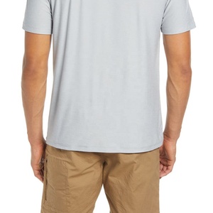 Custom Solid Color 100% Cotton Canvas Men's Short Sleeve for Shirt Casual Quick Dry with Digital Printing - Product Image 3