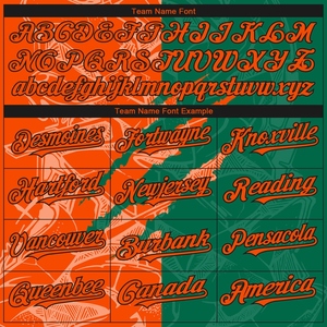 Custom Stitched Graffiti Pattern <b>Orange</b> Kelly Green-Black Scratch Sports Pullover Sweatshirt <b>Hoodie</b> - Product Image 3