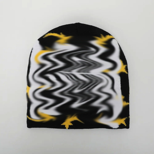 Diseño de rayas personalizado su propio logotipo de prueba bordado impreso fabricación en Pakistán jacquard gorros gorras sombreros para hombres y mujeres - Product Image 4