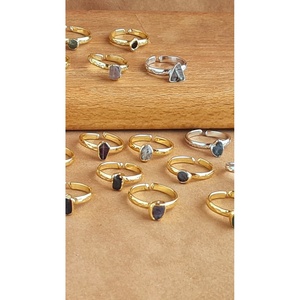 Stylish Gold and Silver Plated Fashion <b>Rings</b> with Unique Stone Embellishments for Resale - Product Image 1