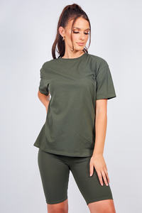 GX2714 2025 Summer Street Wear Collection Casual 2-Piece Set Short Sleeve Hollow Embroidery Shirt Knee-Length Wide Leg Front - Product Image 2