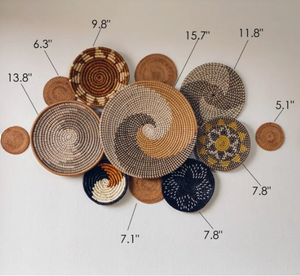 Cesta de decoración de pared para el hogar, juego de 12 unidades, estilo bohemio - Product Image 6