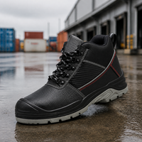 Bottes de sécurité professionnelles pour le soudage, pour hommes, avec embout en acier, anti-perforation, antidérapantes, en cuir PU, chaussures de travail TG-002