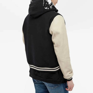 New Fashion Men's Varsity and Satin Bomber Jackets Embroidered Black Custom Logo CollegeBaseballjacket for men - Product Image 3