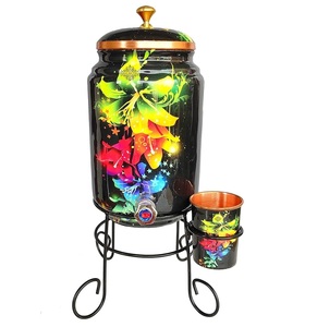 Exclusive Copper Drinking <b>Water</b> <b>Dispenser</b> With Lid and Handle Sustainable Fancy Design Use for Home <b>Office</b> School at Low Cost - Product Image 3