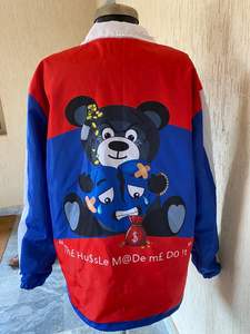 เสื้อแจ็กเก็ตกันลมผ้าไนลอนของผู้ชายชุดวอร์มไซส์ใหญ่พิเศษสำหรับฤดูหนาวดีไซน์สะท้อนแสงกันน้ำกระดุมสองแถวงานตามสั่ง - Product Image 5