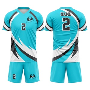 เสื้อฟุตบอลสำหรับผู้ชายเสื้อฟุตบอลแบบสั่งทำชุดฟุตบอลแบบระเหิด100% ผ้าโพลีเอสเตอร์ - Product Image 5