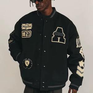 Personnalisé Nouveaux Hommes Laine Corps En Cuir Manches Brodé Chenille Patches Varsity Jacket Letterman Baseball College Jacket - Product Image 1