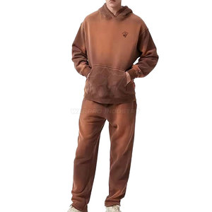 Men Acid Wash Tracksuit Relaxed Fit Breathable Material Suitable For Gym Workout Casual Fashion And Outdoor Activities - Product Image 4