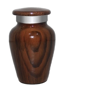 Urna de cremación funeraria de madera pulida para hombres y mujeres adultos, almacenamiento de cenizas humanos - Product Image 2