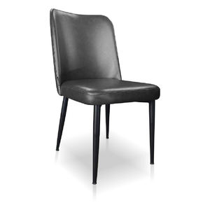 Silla de comedor ergonómica moderna Swensea, patas de metal de alta calidad, tela de cuero, muebles para el hogar para oficina o apartamento - Product Image 4