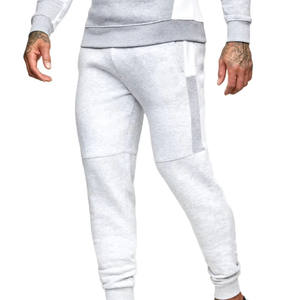 Conjunto Deportivo para Hombre con Bloques de Color Blanco y Gris, Chaqueta con Cierre, Atuendo Deportivo Informal para Gimnasio o Viajes - Product Image 5