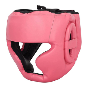 Casque de boxe unisexe en cuir PU rose, protection intégrale du visage, fermeture réglable auto-agrippante, pour adulte - Grande Vente - Product Image 4