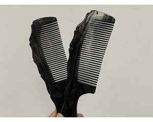 Peine de cuerno Fabricante de Vietnam Diseño hecho a mano Ideal para la rutina del cabello Peine de cuerno natural Premium para exportación OEM - Product Image 6