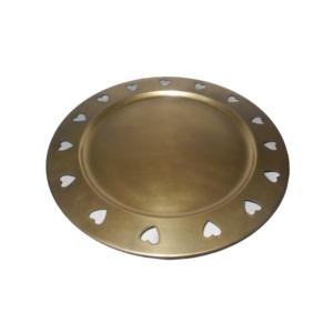 Assiette de service en acier inoxydable pour table à manger, service de restauration, service de nourriture ronde, assiette à salade - Product Image 3