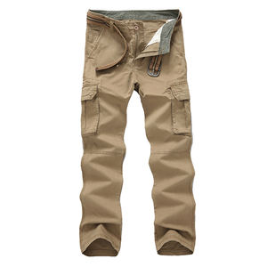 Otoño nueva moda superior OEM algodón Cargo pantalones de alta calidad ligero recto Casual pantalones Drop Shipping tamaño medio - Product Image 3