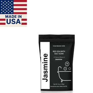 Sel de bain de la mer rouge de 1lb, marque privée, fabricant direct de poudre en vrac parfumée au jasmin, pour une relaxation profonde, minéraux améliorant la peau - Product Image 1