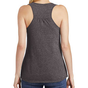 Womens Grey Tank <b>Top</b> <b>White</b> Bella Canvas Flowy Racerback Tank <b>Tops</b> - Product Image 5