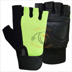Gants de sport unisexes en cuir noir et néoprène rose, fermeture à cordon, microfibre respirante et légère pour la musculation - Product Image 5