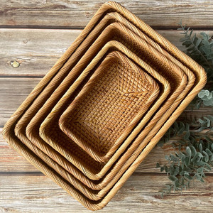 Cesta de almacenamiento de ratán natural a precio muy barato con varios tamaños hechos a mano de Vietnam - Product Image 4
