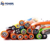 Cable PUR híbrido reforzado con trenzado de Kevlar, Cable flexible de señal y potencia, Cable híbrido CE ISO ROHS