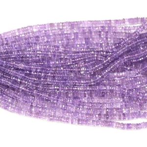 AA ลูกปัดพลอยสีชมพูเจียระไนเหลี่ยมเพชรพลอย, ลูกปัดอัญมณีสีม่วงธรรมชาติลูกปัดมาลาแฮนด์เมดลูกปัดแฟนซีสีชมพูอเมทิสต์ - Product Image 5