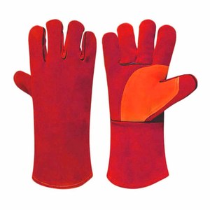 Guantes de Soldadura Reforzados con Piel de Vacuno, Resistentes a la Abrasión, para Bomberos, Barbacoa, Duraderos - Product Image 3