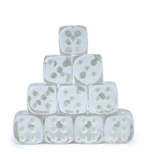 <b>Entertainment</b> games transparent colorful Acrylic Rounded Dice - Product Image 5