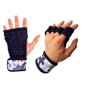 Guantes de gimnasio antideslizantes de neopreno unisex cómodos logotipo personalizado silicona forma recta equipo de seguridad Fitness Pull Ups entrenamiento cruzado - Product Image 1