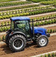 Tractor Agrícola Kayao Port Shipping Approved de 80HP 4WD con Motor Diésel YTO Original, Cabina con Aire Acondicionado, PTO de 540 rpm para el Mercado Estadounidense