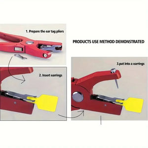 Protecteur d'équitation réglable pince à étiquettes d'oreille applicateur de pistolet de marquage d'oreille d'animal d'élevage pour mouton chèvre cochon bottes pattes griffes - Product Image 6