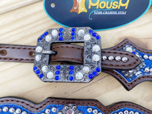 Premium <b>Tooled</b> Leather Western Horse Tack Set Horse Headstall & Breastplate Direct from Supplier for Western Saddles - Product Image 3